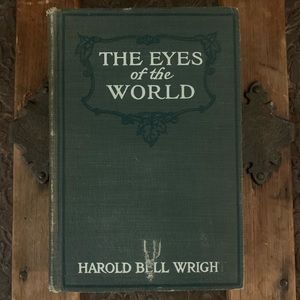 1914 Eyes of the World Dark Green Antique Book